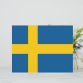Letterhead with Flag of Sweden (Standing Front)