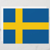 Letterhead with Flag of Sweden (Front/Back)