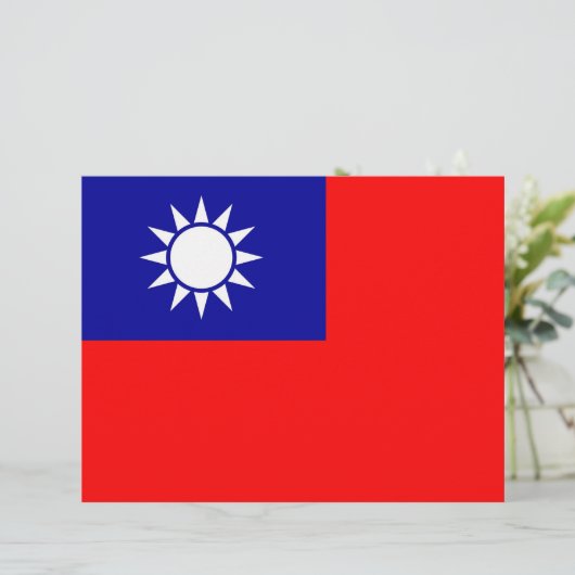 Letterhead with Flag of Taiwan (Standing Front)