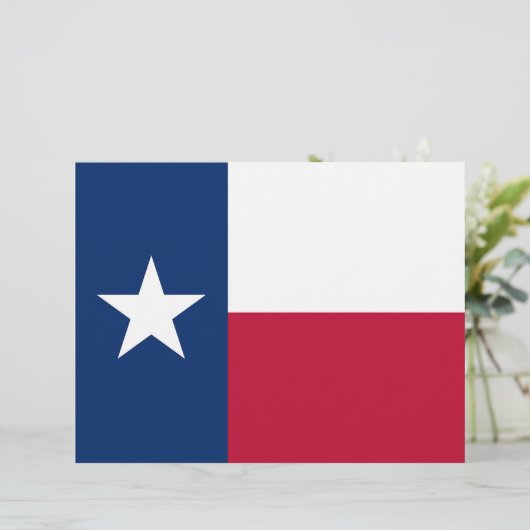 Letterhead with Flag of Texas, USA (Standing Front)