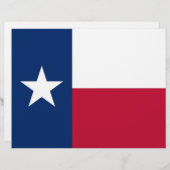 Letterhead with Flag of Texas, USA (Front/Back)