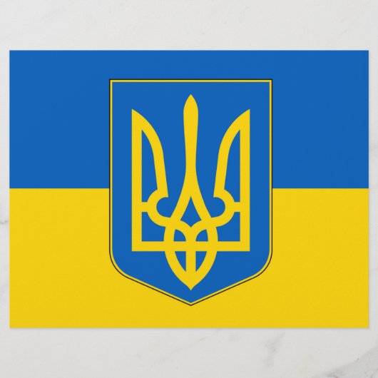 Letterhead with Flag of Ukraine (Front)