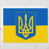 Letterhead with Flag of Ukraine (Front/Back)