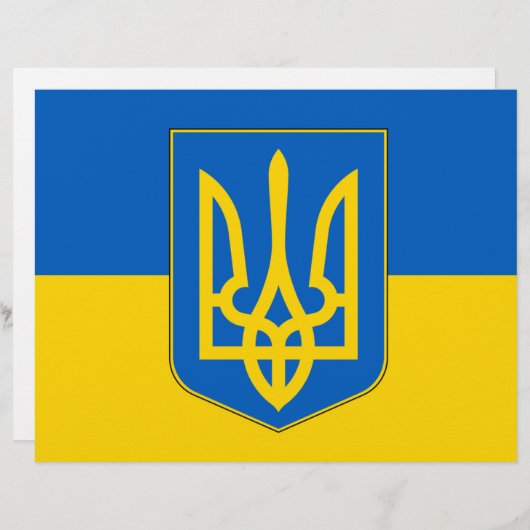 Letterhead with Flag of Ukraine (Front/Back)