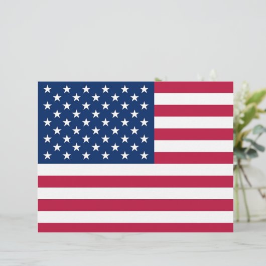Letterhead with Flag of United States of America (Standing Front)
