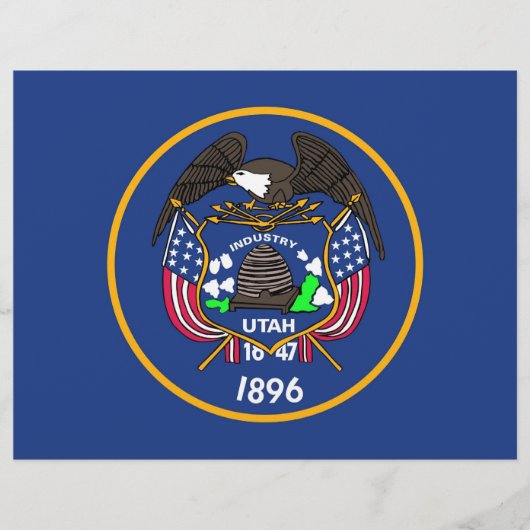 Letterhead with Flag of Utah, USA (Front)