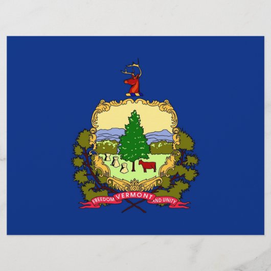 Letterhead with Flag of Vermont, USA (Front)