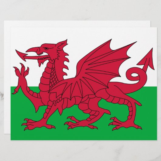 Letterhead with Flag of Wales (Front/Back)