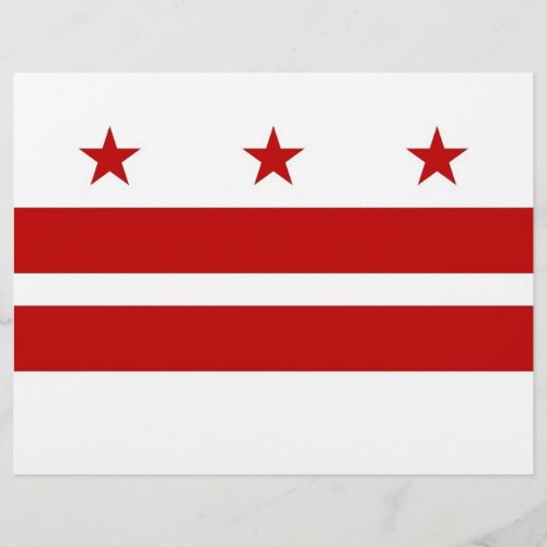 Letterhead with Flag of Washington DC USA