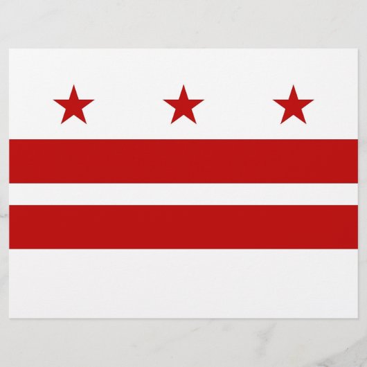 Letterhead with Flag of Washington DC, USA (Front)