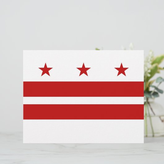 Letterhead with Flag of Washington DC, USA (Standing Front)