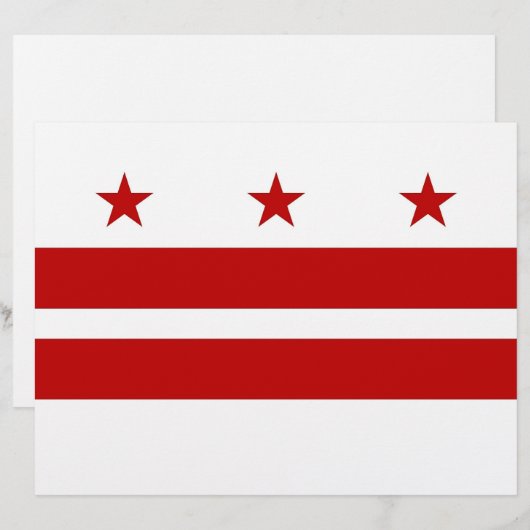 Letterhead with Flag of Washington DC, USA (Front/Back)