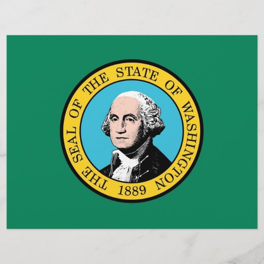 Letterhead with Flag of Washington, USA (Front)