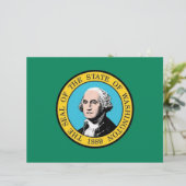 Letterhead with Flag of Washington, USA (Standing Front)