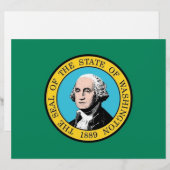 Letterhead with Flag of Washington, USA (Front/Back)