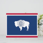 Letterhead with Flag of Wyoming, USA (Standing Front)