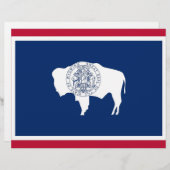 Letterhead with Flag of Wyoming, USA (Front/Back)