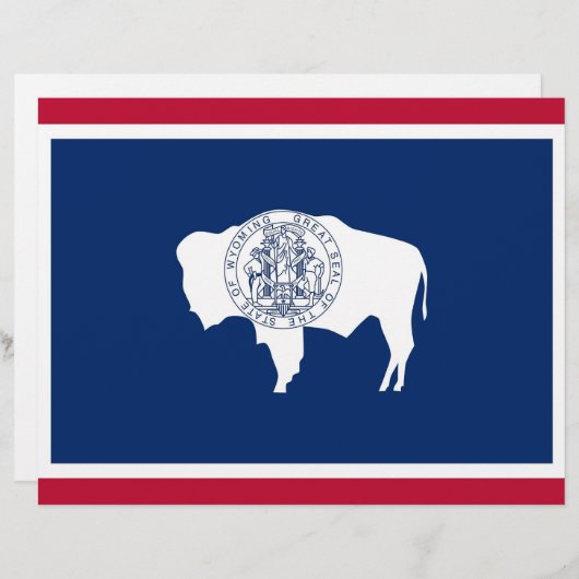 Letterhead with Flag of Wyoming, USA (Front/Back)