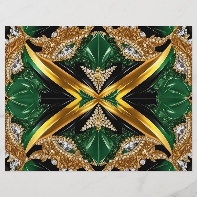 Letterhead with Jamaican Colors Design (Front)