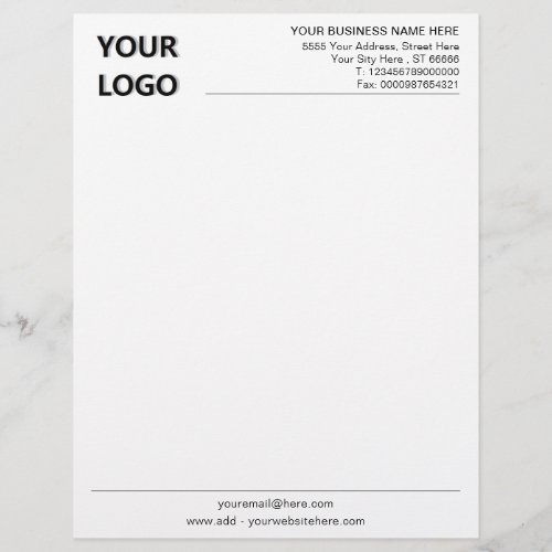 Letterhead with Logo Name Address and Contact Info