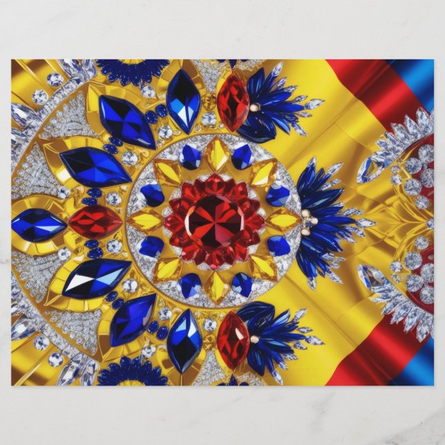 Letterhead with Romanian Colors Design (Front)