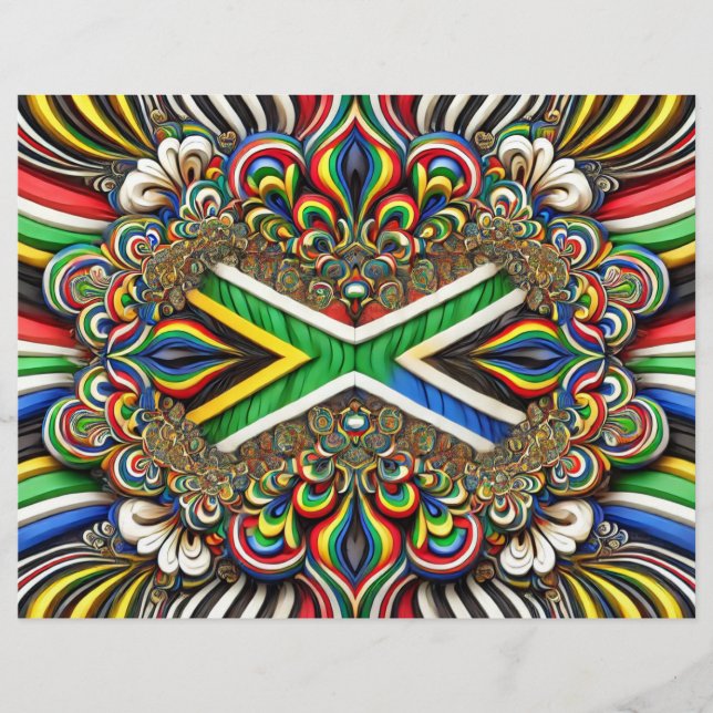 Letterhead with South African Colors Design (Front)