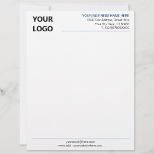 Letterhead with Your Logo Address Info and Colors