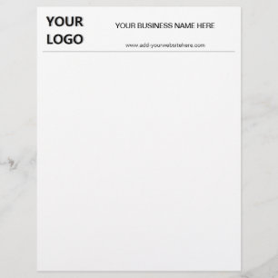 Letterhead with Your Logo Name Website Custom Text