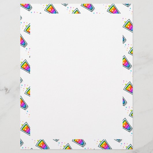 LETTERHEADS - RAINBOW SHOT GLASS (Front)