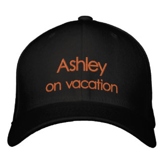 Lettering Ashley on vacation Embroidered Baseball Cap