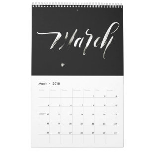 Lettering Calendar 2018