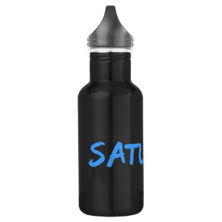 Lettering Design ‘Saturday’ in Sky Blue Stainless Steel Water Bottle