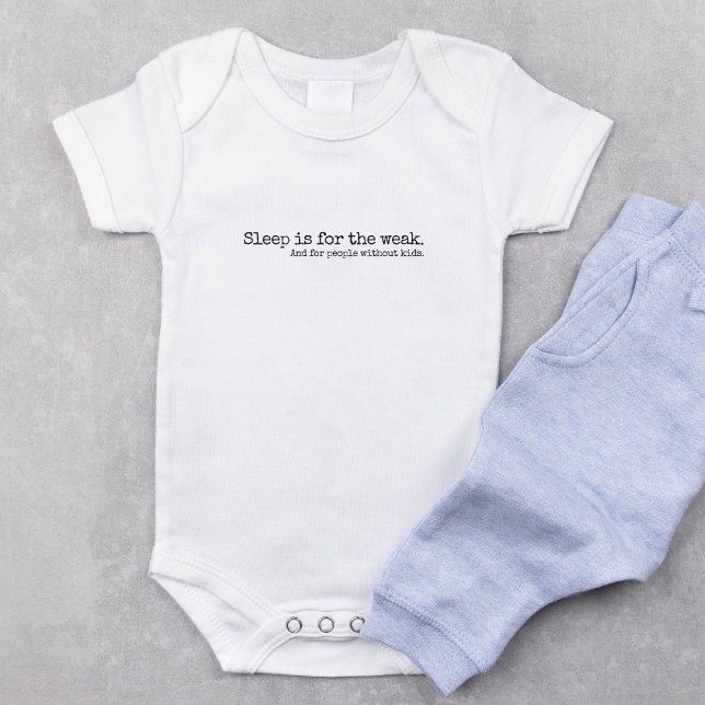 Lettering Design ‘Sleep is for the week’ Baby Bodysuit (Creator Uploaded)