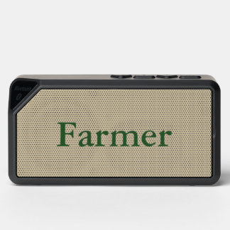 Lettering Farmer in Backyard Green Bluetooth Speaker