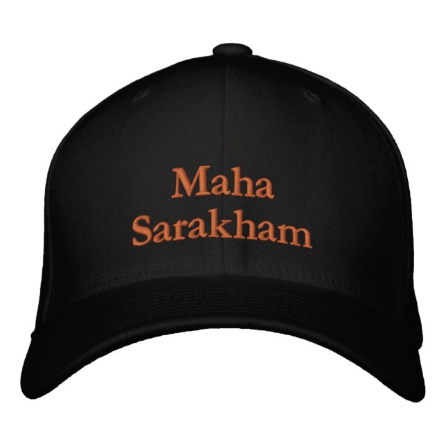 Lettering Maha Sarakham Embroidered Baseball Cap (Front)