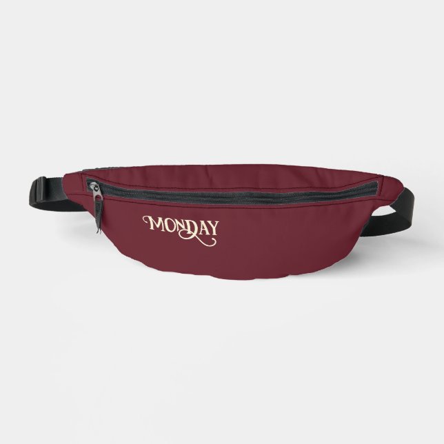 Lettering Monday, Buttercream Pirates on Dark Red Fanny Pack (Front)
