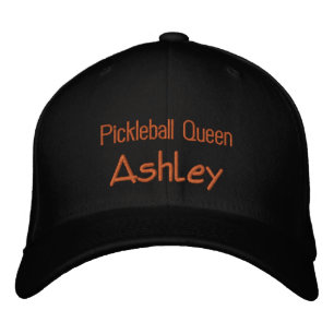Lettering Pickleball Queen Ashley Embroidered Baseball Cap