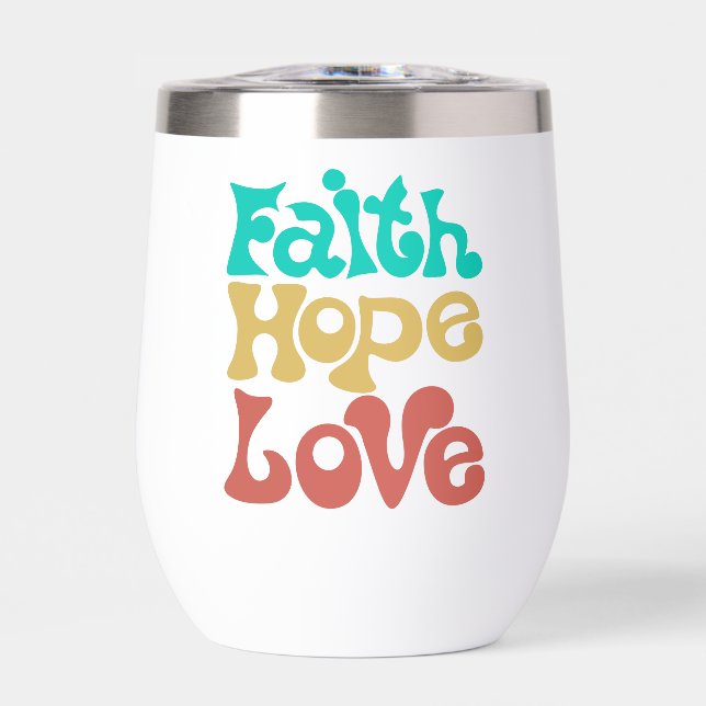 Lettering Quote  Thermal Wine Tumbler (Front)