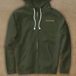 Lettering Salavan, your hometown Embroidered Hoodie