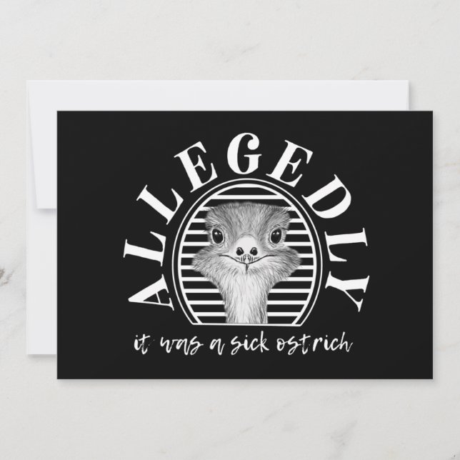 letterkenny allegedly ostrich card (Front)