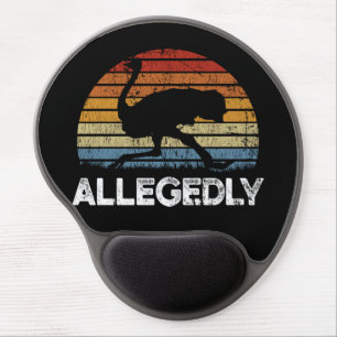 Letterkenny Allegedly Ostrich Vintage Retro Sunset Gel Mouse Pad