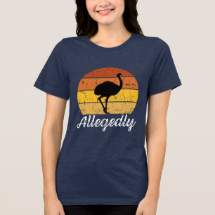 Letterkenny Allegedly Ostrich Vintage Retro Sunset Tri-Blend Shirt