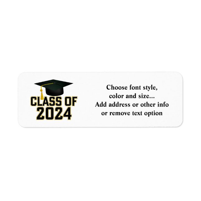 Letterman Class of 2024 Alumni Label (Front)