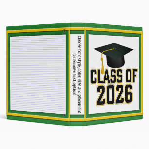 Letterman Class of 2026 Graduation 3 Ring Binder