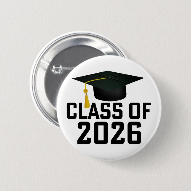 Letterman Class of 2026 Graduation Button (Front & Back)