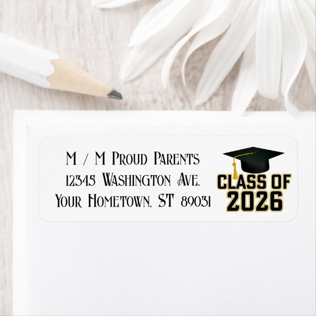 Letterman Class of 2026 Graduation  Label (Insitu)