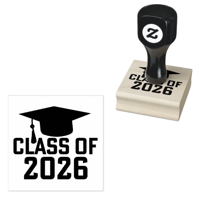 Letterman Class of 2026 Graduation Rubber Stamp (Stamped)