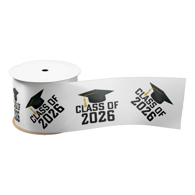 Letterman Class of 2026 Graduation Satin Ribbon (Spool)