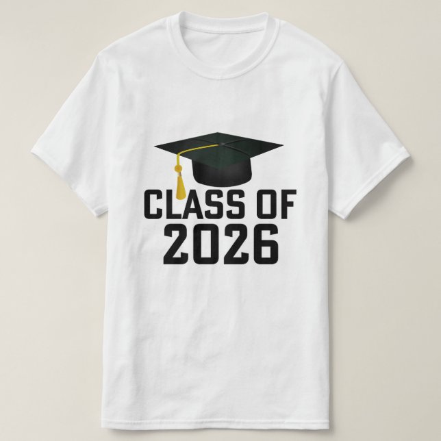 Letterman Class of 2026 Graduation T-Shirt (Design Front)