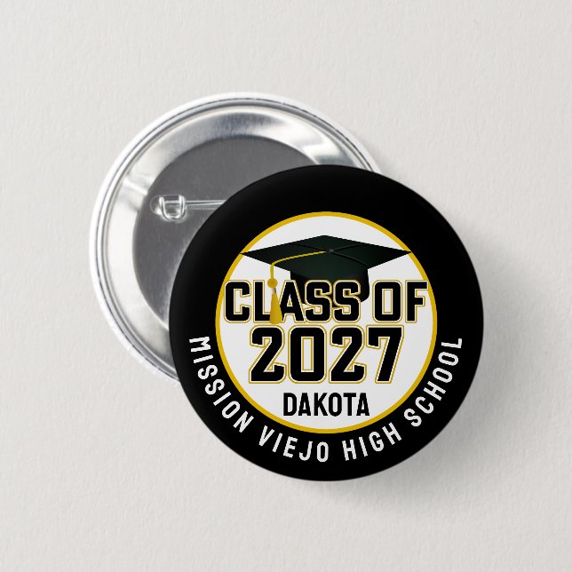 Letterman Class of 2027 Graduation Button (Front & Back)